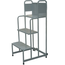 Best selling high quality folable movable steel supermarket step ladder cart/Easy aluminium platform hand truck